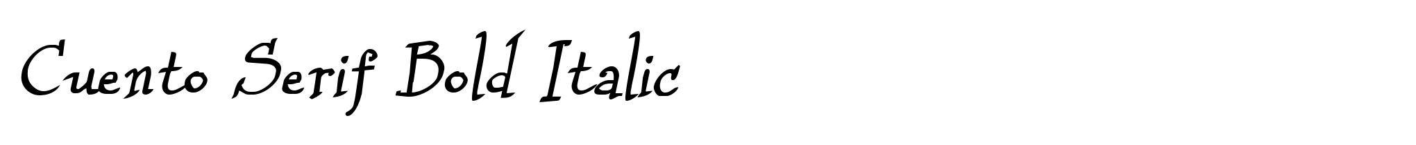 Cuento Serif Bold Italic image